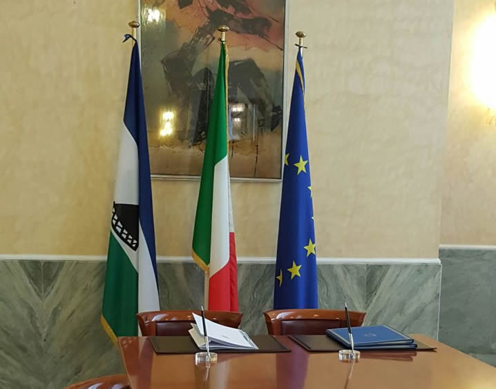 Latest News - Italy and Lesotho signed the Memorandum of Understanding on Cooperation in the field of Health